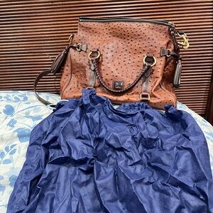 Dooney and Bourke Large Florentine Ostrich Embossed Satchel